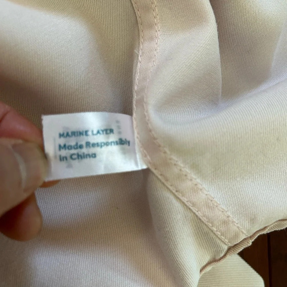 Marine Layer Oslo Crop Tie Waist Boxy Jacket Rosewater Pink Size M - Picture 9 of 11